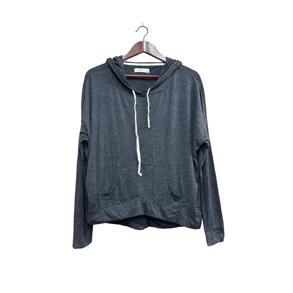 Abercrombie & Fitch Womens Charcoal Gray Hoodie Size L